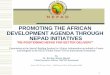 Promoting the African Development Agenda through NEPAD initiatives
