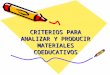 Materiales coeducativos; análisis y elaboración