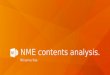 Nme contents analysis