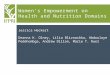Women's Empowerment on Health and Nutrition Domains