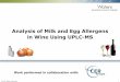 Analysis of Milk and Egg Allergens in Wine using UPLC-MS - Waters Corporation Food Safety