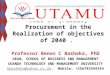 Role of (Public) Procurement in the Realization of objectives of 2040 