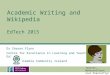 Academic writing and wikipedia