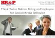Think Twice Before Firing an Employee for Social Media Behavior