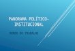 Panorama político institucional