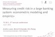Measuring credit risk in a large banking system: econometric modeling and empirics - Andre Lucas, Bernd Schwaab, Xin Zhang. June, 7 2013