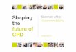 Shaping the future of CPD: Report Recommendations