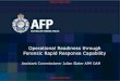 Associate Commissioner  Julian Slater - Australian Federal Police - Building operational readiness in policing utilising rapid response capabilities