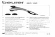 Manual de Instruções do Massajador De Percussão Com Infravermelhos MG 100 da Beurer
