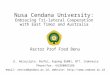 Nusa Cendana University:Embracing Tri-lateral Cooperation with East Timor and Australia