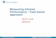 Measuring intranet performance  - task based approach