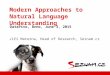 Modern Approaches to Natural Language Processing