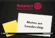 Notes on Leadership