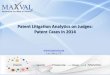 Patent Litigation Analytics - Report on Judges in 2014 cases