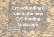 Crowdfunding's role in the new cvs funding landscape (S1)