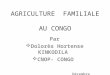 Congo agriculture familiale