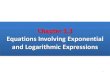 3.3 equations involving expo log