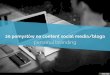 20 pomysłów na content social media lub bloga / personal branding / prowca