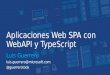 Aplicaciones Web SPA con WebAPI y TypeScript