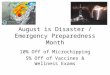 August is disaster preparedness month