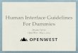Human Interface Guidelines: For Dummies - Open West