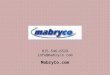 Mabryco, Inc. Traffic Metrics System PowerPoint