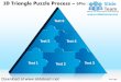 3 d pyramind triangle built out of puzzle pieces puzzle process 6 pieces powerpoint presentation slides and ppt templates