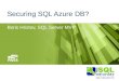Securing SQL Azure DB? How?