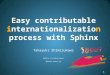 Easy contributable internationalization process with Sphinx (PyCon APAC 2015 in Taiwan)