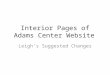 Interior pages of website changes