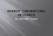 Horror conventions research