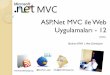 ASP.Net MVC ile Web Uygulamaları -12(Test Drive Developmet)