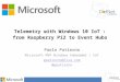 Telemetry with Windows 10 IoT Core : from Raspberry Pi2 to Event Hubs