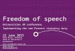 External speakers on campus – securing free speech while ensuring that the law is observed