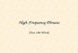 High frequency phrases 1