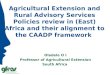 AGRICULTURAL EXTENSION AND RAS POLICIES REVIEW