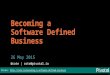 Becoming a Software Defined Business