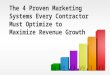 The Four Proven Marketing Systems Every Contractor Must Optimize to Maximize Revenue Growth