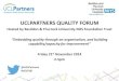 UCLPartners Quality Forum presentation - 21 November 2014