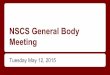 NSCS meeting May 2015