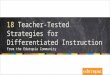 Teacher Tested Strategies for Differentiated Instruction