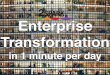 Enterprise Transformation in 1 minute per day - Salon Enterprise 2.0 SUMMIT