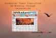 Hindustan times classified ad booking