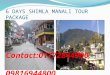 6 days shimla manali tour package