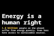 Fight Against Energy Poverty with Global Forces