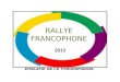 Rallye francophone 2013