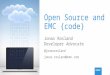 Open Source and EMC {code} Overview - June 2015