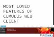 Most Loved Features of Cumulus Web Client