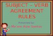 Subject – verb agreement rules
