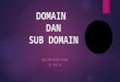 Domain dan sub domain